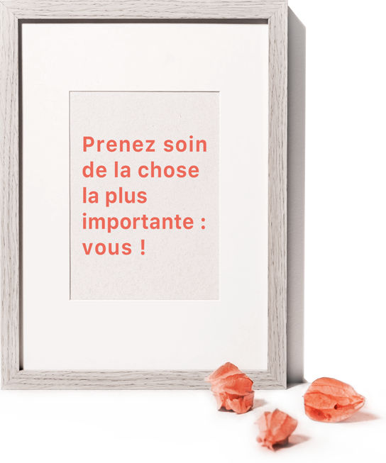 Cadre avec une phrase pour représenter le Home Organising à Paris