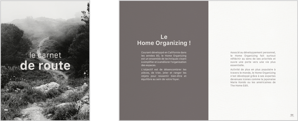 Carnet de Route - Extrait Home Organizing