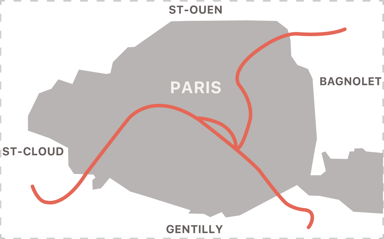 Localisation du secteur d'Intervention à Paris de Ricco Home Life Organizer